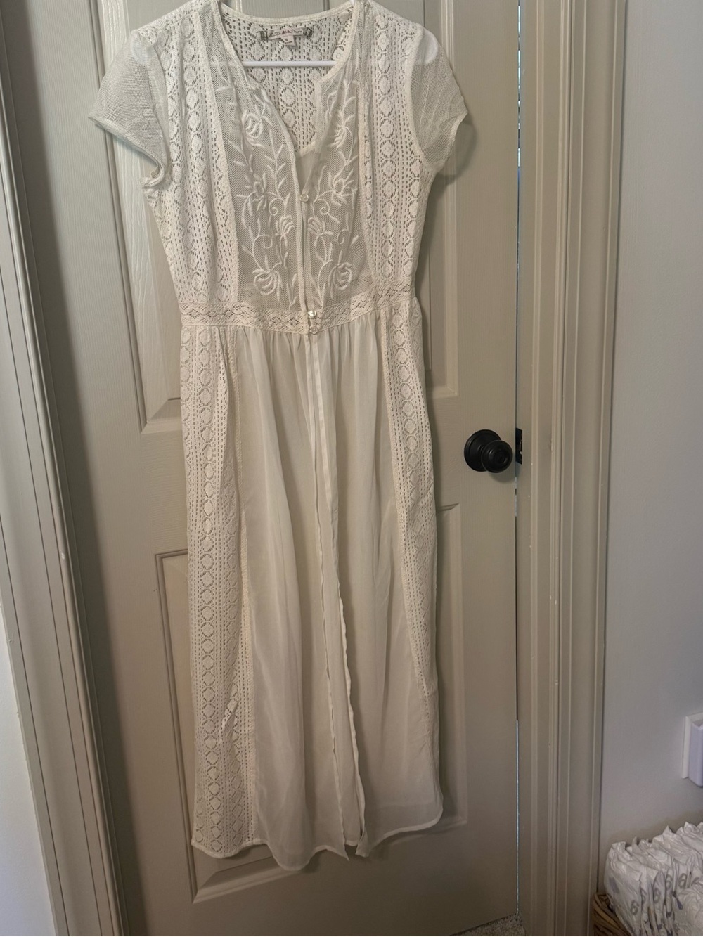 Chelsea & Violet White Embroidered Maxi Dress